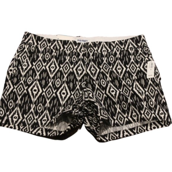2/$20 🏷 Old Navy Black & White Pattern Shorts Size 12 BNWT - Picture 1 of 4